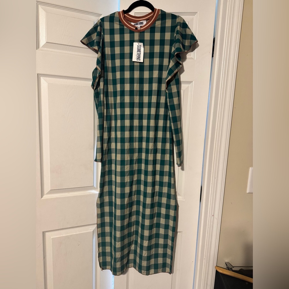 Something by Sonjia Green Checkered Dress